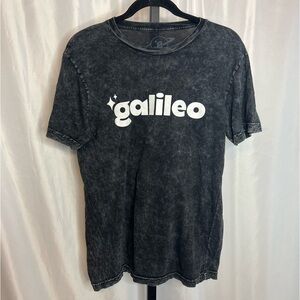Galileo GoodBlend Discover New Dimensions Black Gray Acid Wash T-Shirt, Medium